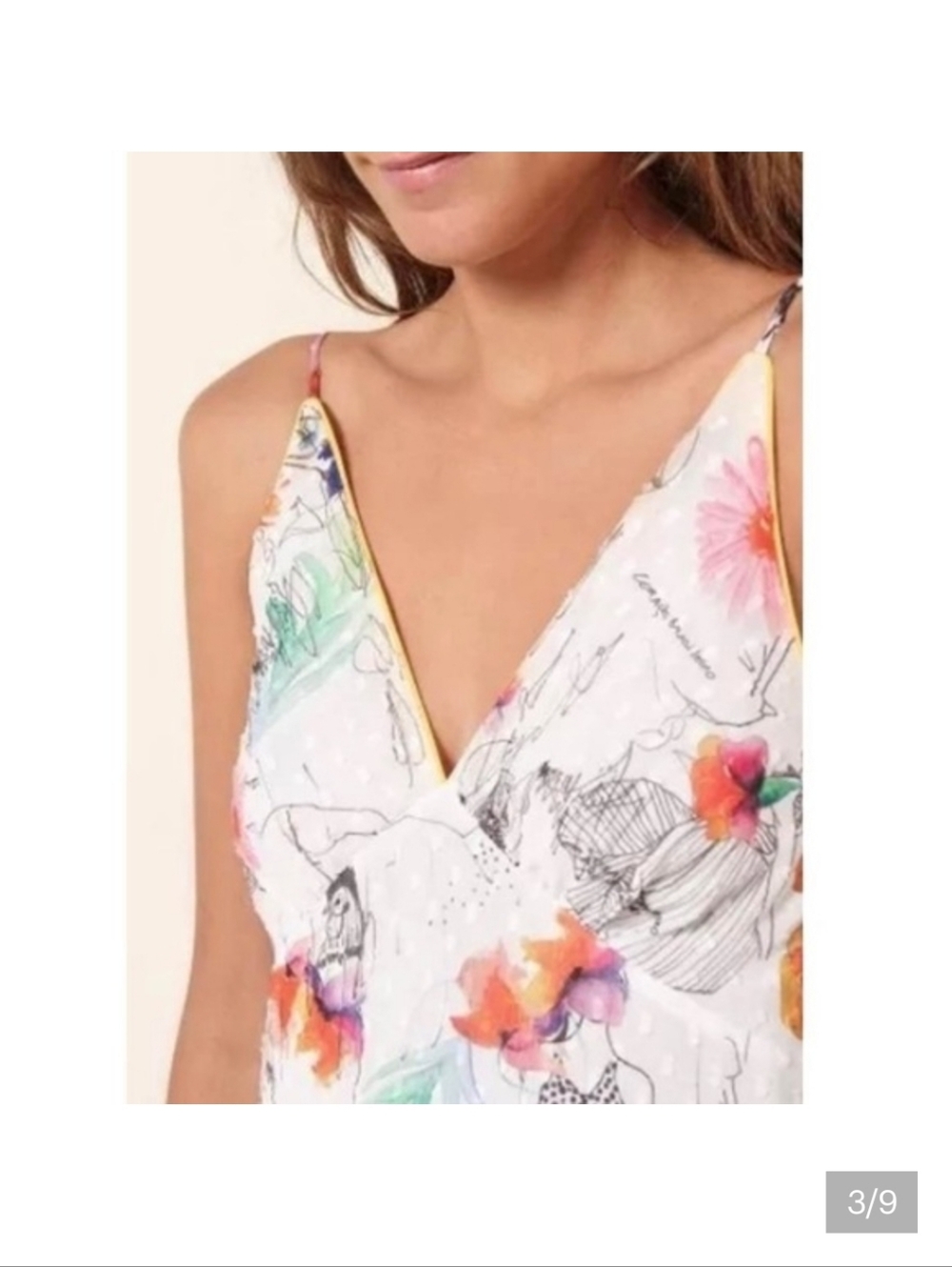 FARM Rio White Floral V-Neck Maxi Dress - Picture 3 of 5